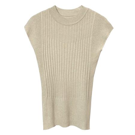 FA56602# 韩国东大门时尚简约韩系纯色修身性感半高领百搭短袖针织衫上衣女 服裝批發女裝批發服飾貨源