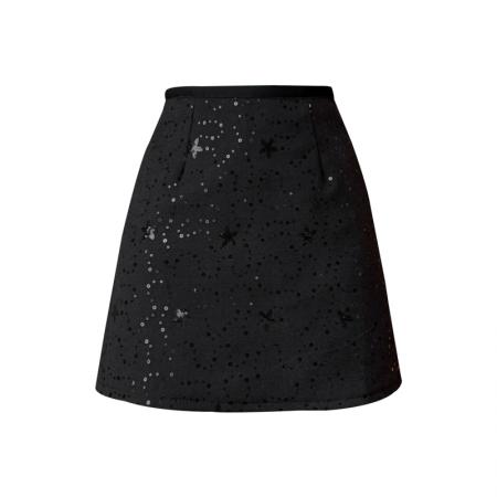 FA56609# 闪闪亮片半身短裙女春夏款高腰a字包臀裙 服裝批發女裝批發服飾貨源