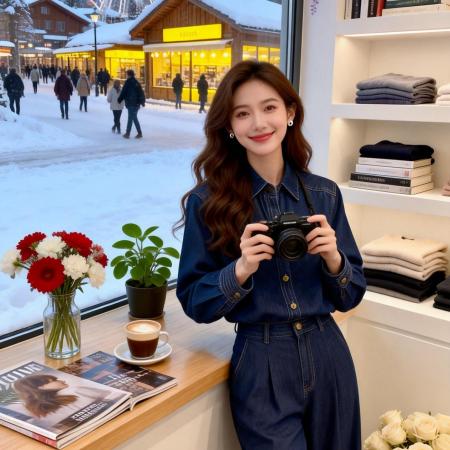 FA56649# 韩版春秋新款设计感宽松时尚百搭多线装饰宽袖口内搭叠穿牛仔上衣  服裝批發女裝批發服飾貨源