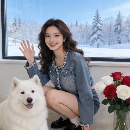 FA56656# 外贸品质重工设计珠片绣手工订珠休闲时尚水洗方领蓝色牛仔外套  服裝批發女裝批發服飾貨源