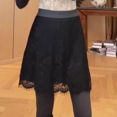 FA56657# 韩系时尚显瘦百搭休闲短裤女早春新款洋气假两件蕾丝拼接裤子  服裝批發女裝批發服飾貨源