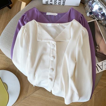 FA56741# 春装新款韩版设计感小众T恤洋气小衫短外套上衣女  服裝批發女裝批發服飾貨源