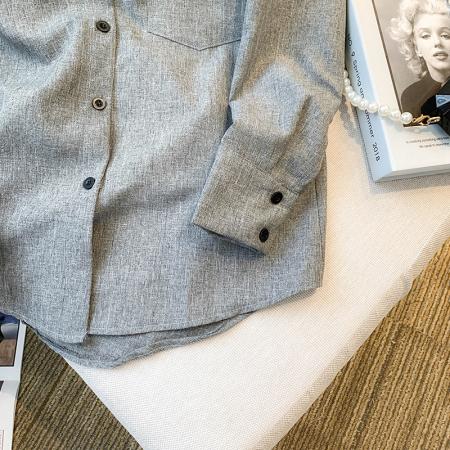 FA56745# 春装新款韩版ins宽松慵懒风衬衣气质上衣衬衫女  服裝批發女裝批發服飾貨源