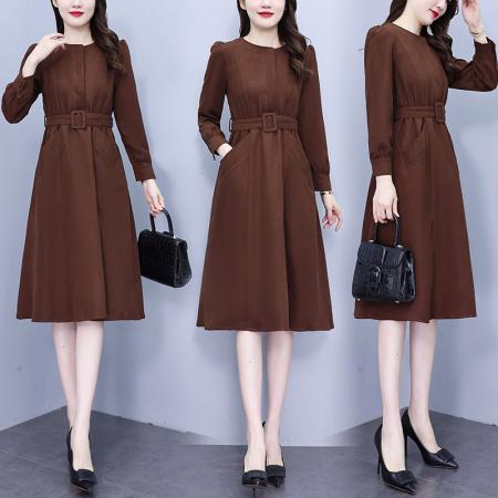 FA56748# 春秋季新款减龄高端精致气质端庄大气高级感连衣裙女  服裝批發女裝批發服飾貨源