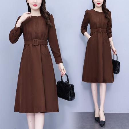 FA56748# 春秋季新款减龄高端精致气质端庄大气高级感连衣裙女  服裝批發女裝批發服飾貨源