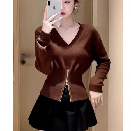 FA56791# 今年流行爆款超好看洋气针织衫短款上衣  服裝批發女裝批發服飾貨源