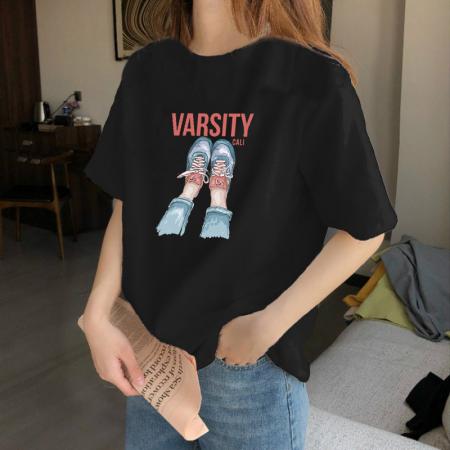 BY10005# 纯棉短袖T恤女宽松大码印花 服裝批發女裝批發服飾貨源