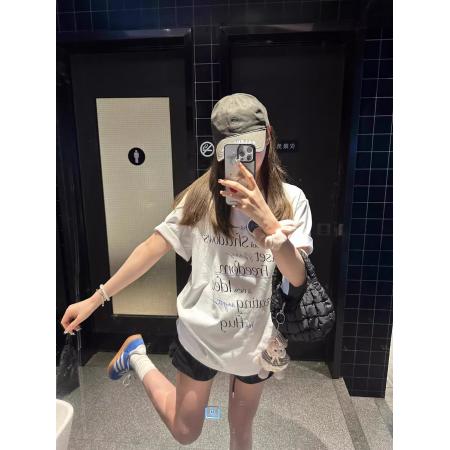 BY10007# 纯棉短袖T恤女宽松大码印花 服裝批發女裝批發服飾貨源