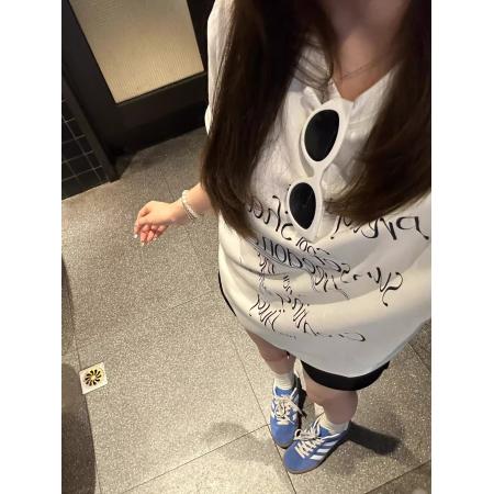 BY10007# 纯棉短袖T恤女宽松大码印花 服裝批發女裝批發服飾貨源