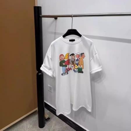 BY10016# 纯棉短袖T恤女宽松大码印花 服裝批發女裝批發服飾貨源