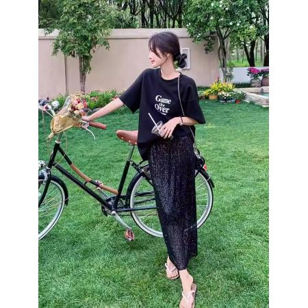 BY10066# 纯棉-夏装大码宽松卡通短袖T恤女印花 服裝批發女裝批發服飾貨源