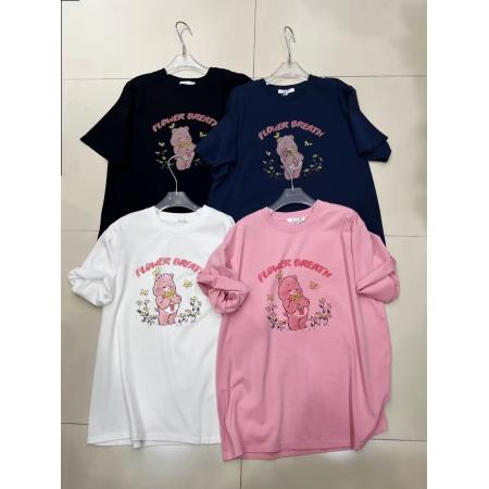 BY10075# 纯棉短袖T恤女宽松大码印花 服裝批發女裝批發服飾貨源