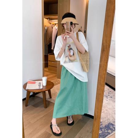 BY10087# 纯棉黑色时尚印花短袖圆领T恤女 服裝批發女裝批發服飾貨源