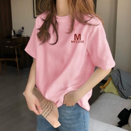 BY10089# 纯棉短袖T恤女宽松大码印花 服裝批發女裝批發服飾貨源