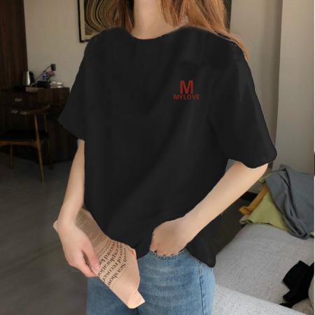 BY10089# 纯棉短袖T恤女宽松大码印花 服裝批發女裝批發服飾貨源