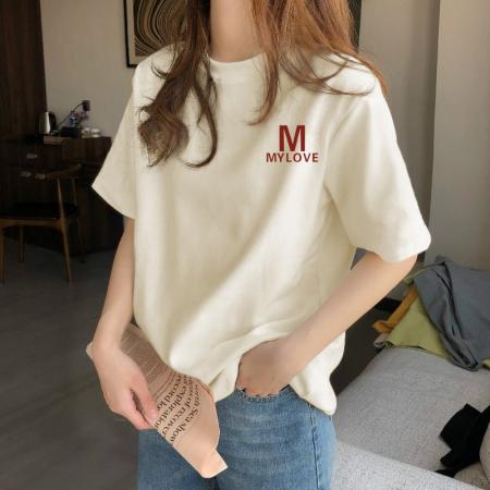 BY10089# 纯棉短袖T恤女宽松大码印花 服裝批發女裝批發服飾貨源