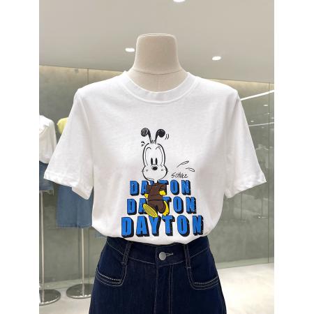BY10095# 纯棉-夏装慵懒宽松卡通印花短袖T恤韩系 服裝批發女裝批發服飾貨源