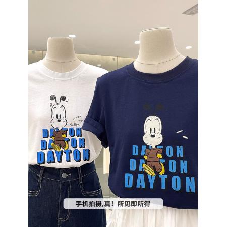BY10095# 纯棉-夏装慵懒宽松卡通印花短袖T恤韩系 服裝批發女裝批發服飾貨源
