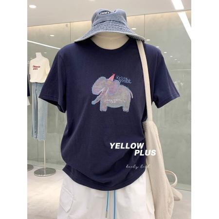 BY10096# 纯棉-夏装慵懒宽松卡通印花短袖T恤韩系 服裝批發女裝批發服飾貨源