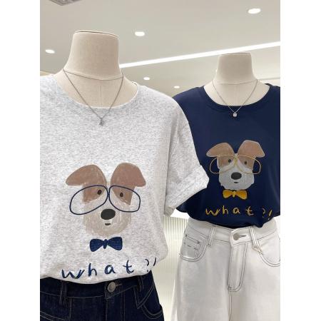 BY10098# 纯棉-夏装慵懒宽松卡通印花短袖T恤韩系 服裝批發女裝批發服飾貨源