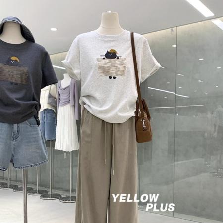 BY10099# 纯棉-夏装大码宽松卡通短袖T恤女印花 服裝批發女裝批發服飾貨源