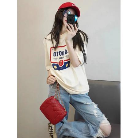 BY10103# 纯棉短袖T恤女宽松欧货洋气 服裝批發女裝批發服飾貨源