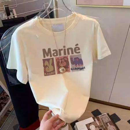 BY10105# 纯棉短袖T恤女宽松大码印花减龄 服裝批發女裝批發服飾貨源
