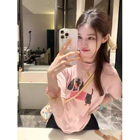 BY10112# 纯棉-夏装慵懒宽松卡通印花短袖T恤韩系 服裝批發女裝批發服飾貨源