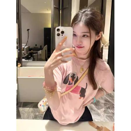 BY10112# 纯棉-夏装慵懒宽松卡通印花短袖T恤韩系 服裝批發女裝批發服飾貨源