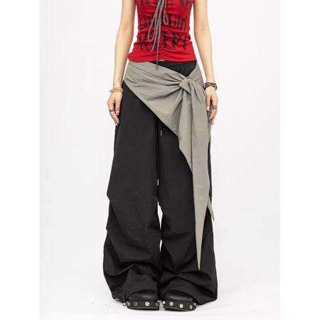 屁帘可拆美式复古辣妹宽松休闲裤女屁帘裤工装长裤配饰可拆卸 服裝批發女裝批發服飾貨源