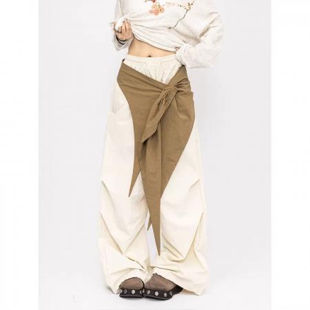 BY10114# 屁帘可拆美式复古辣妹宽松休闲裤女屁帘裤工装长裤配饰可拆卸 服裝批發女裝批發服飾貨源