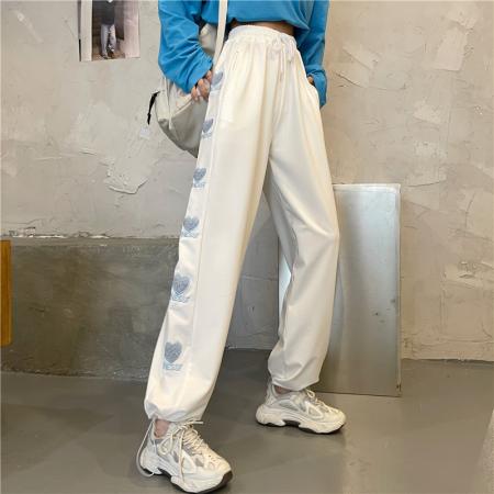 BY10127# -春季新款宽松阔腿束脚休闲裤女卫裤ins潮 服裝批發女裝批發服飾貨源