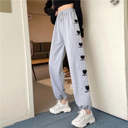 BY10127# -春季新款宽松阔腿束脚休闲裤女卫裤ins潮 服裝批發女裝批發服飾貨源