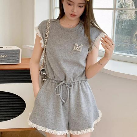 BY10160# 夏季短袖短裤两件套舒适休闲运动套装女夏天搭配一整套套装潮外穿 服裝批發女裝批發服飾貨源