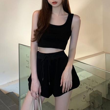 BY10165# 夏季新款可盐可甜高级感套装时尚网红女神范两休闲运动件套女 服裝批發女裝批發服飾貨源