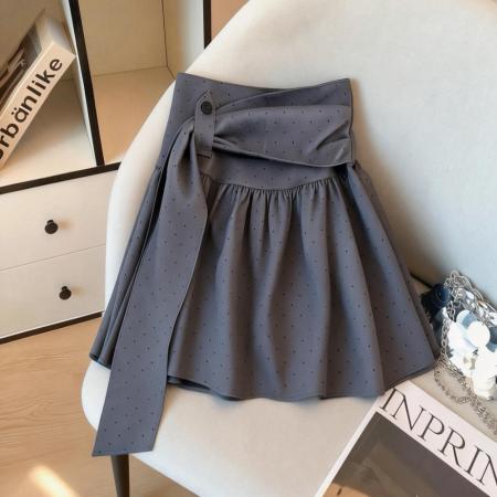 早春季绝美巨好看白色波点a字半身裙女新款高级感短裙小个子 服裝批發女裝批發服飾貨源