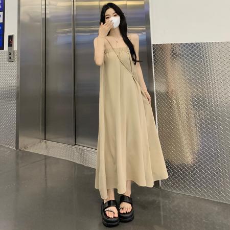 春装大码女装胖MM卡其吊带裙黑色开衫两件套 服裝批發女裝批發服飾貨源