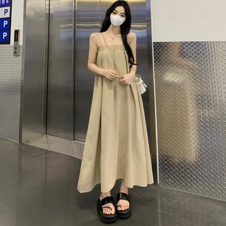 春装大码女装胖MM卡其吊带裙黑色开衫两件套 服裝批發女裝批發服飾貨源