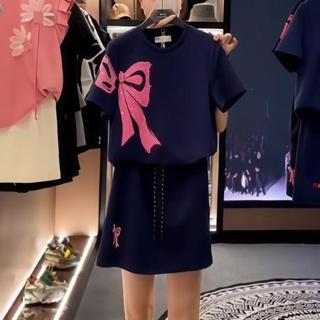 高含棉小众简约运动服套装女夏季新款上衣短裙两件套潮 服裝批發女裝批發服飾貨源