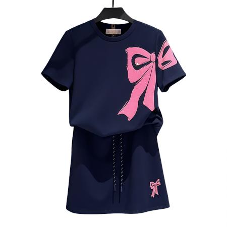 高含棉小众简约运动服套装女夏季新款上衣短裙两件套潮 服裝批發女裝批發服飾貨源