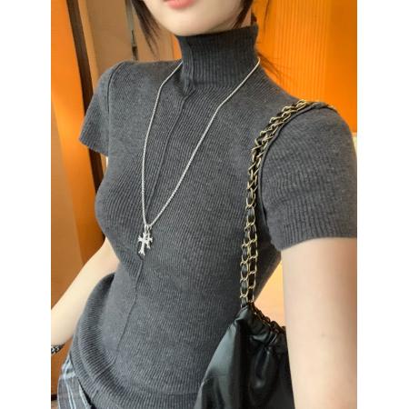 BY10300# 高领无袖针织吊带背心女夏季新款内搭打底外穿小上衣 服裝批發女裝批發服飾貨源