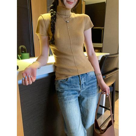 BY10300# 高领无袖针织吊带背心女夏季新款内搭打底外穿小上衣 服裝批發女裝批發服飾貨源