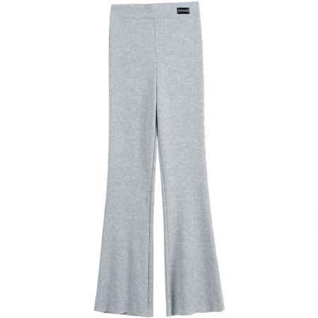 BY10313# 春夏新款韩版高腰显瘦针织休闲裤弹力打底裤微喇叭裤 服裝批發女裝批發服飾貨源