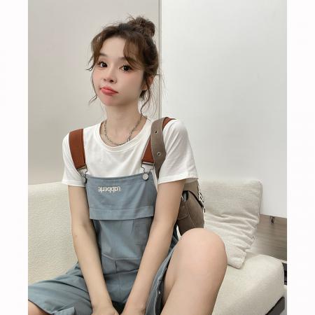 BY10326# 多巴胺复古长短两穿背带裤女新款休闲设计感宽松连体裤 服裝批發女裝批發服飾貨源