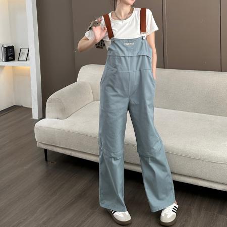 BY10326# 多巴胺复古长短两穿背带裤女新款休闲设计感宽松连体裤 服裝批發女裝批發服飾貨源