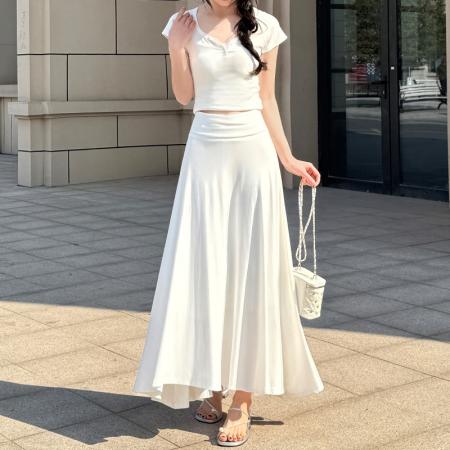 BY10420# 通勤淑女韩版莫代尔瑜伽显身材长款半身裙女 服裝批發女裝批發服飾貨源