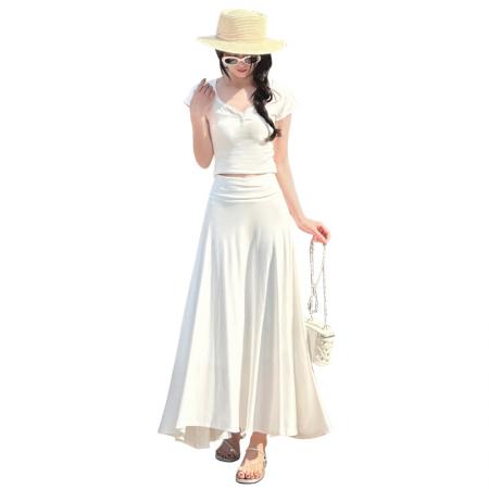 BY10420# 通勤淑女韩版莫代尔瑜伽显身材长款半身裙女 服裝批發女裝批發服飾貨源