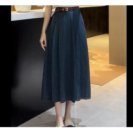 BY10450# 重工镂空上衣➕牛仔半身裙配腰带 服裝批發女裝批發服飾貨源