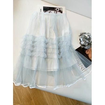 BY10453# 层次感网纱木...