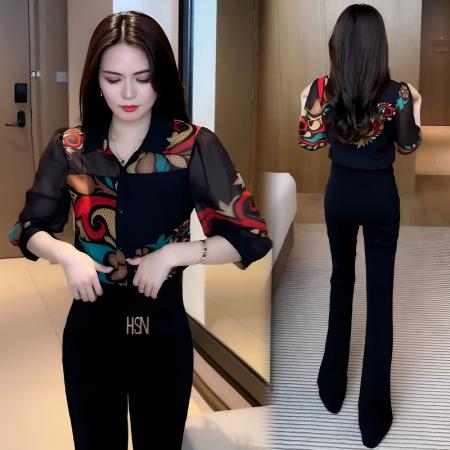 BY10476# 设计感提花衬衫女春夏新款韩版洋气时尚减龄百搭上衣 服裝批發女裝批發服飾貨源